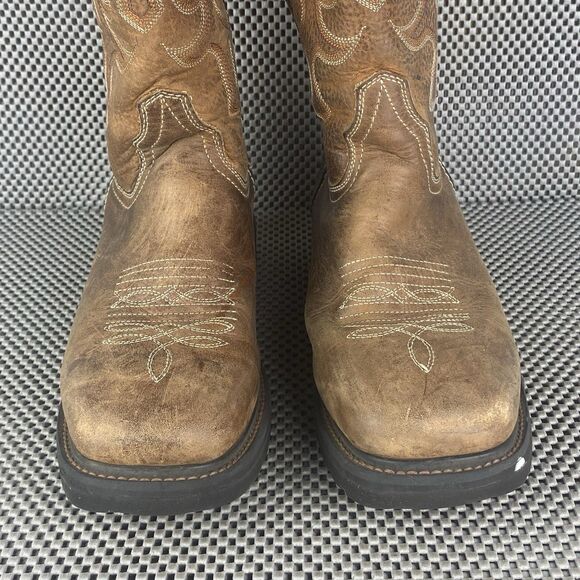 JB Dillon Cowboy Boots Mens 6.5 D Brown Leather Western Made In Mexico - Picture 8 of 15